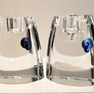 Waterford Crystal Eclipse 4" Candleholders NWT ~ Pair with Box